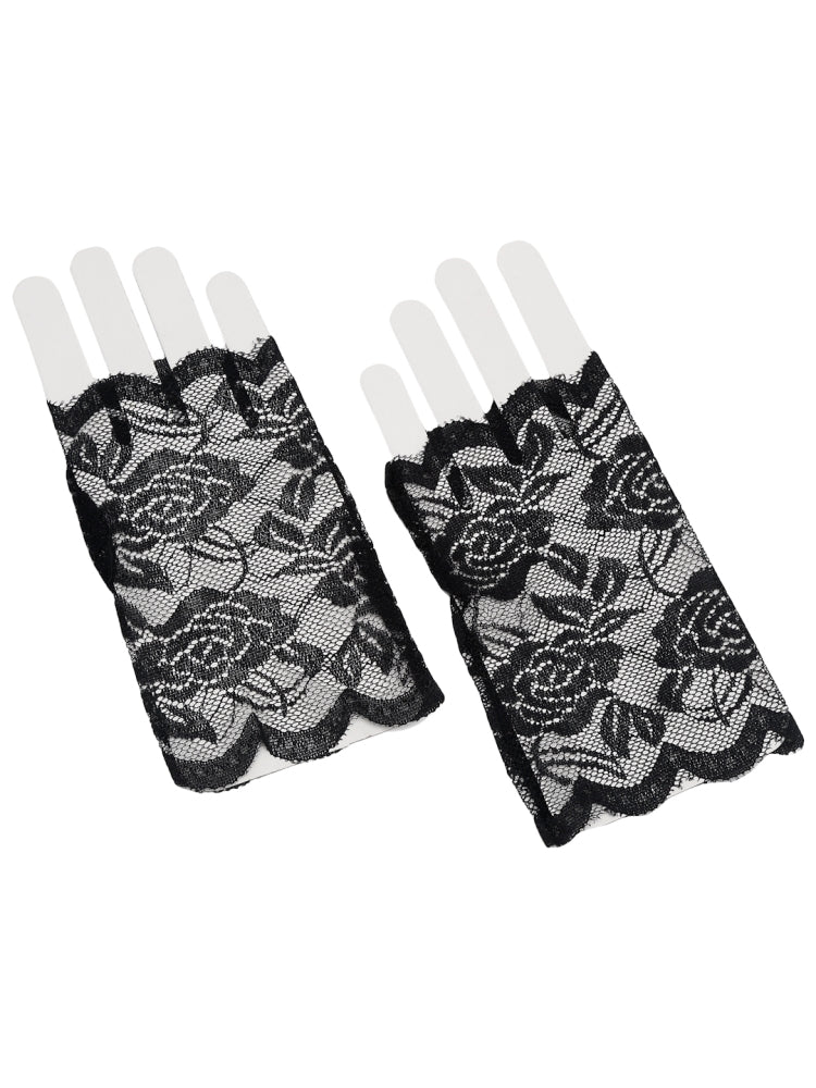 TIPY TIPY TAP FINGERLESS SELF NET GLOVES - BLACK