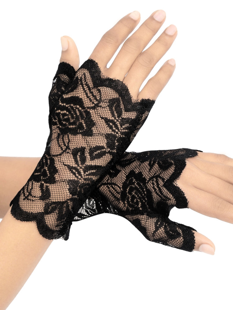 TIPY TIPY TAP FINGERLESS SELF NET GLOVES - BLACK