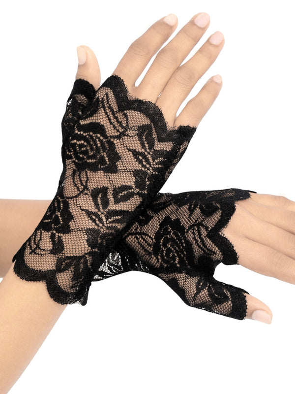 TIPY TIPY TAP FINGERLESS SELF NET GLOVES - BLACK