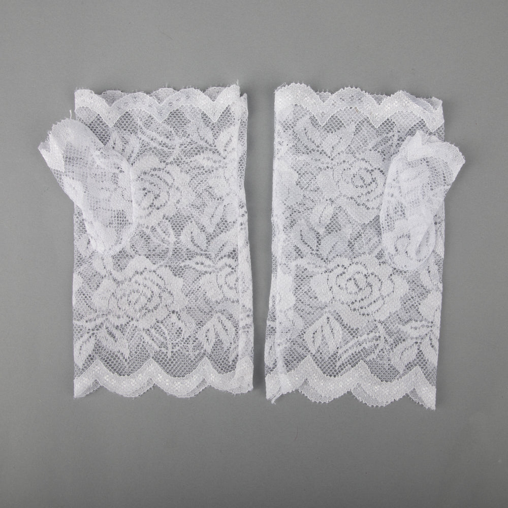 TIPY TIPY TAP FINGERLESS SELF NET GLOVES - WHITE