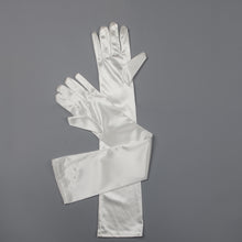 TIPY TIPY TAP FULLFINGER SATIN ELBOW LENGTH GLOVES - PINK