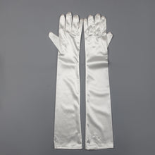 TIPY TIPY TAP FULLFINGER SATIN ELBOW LENGTH GLOVES - PINK
