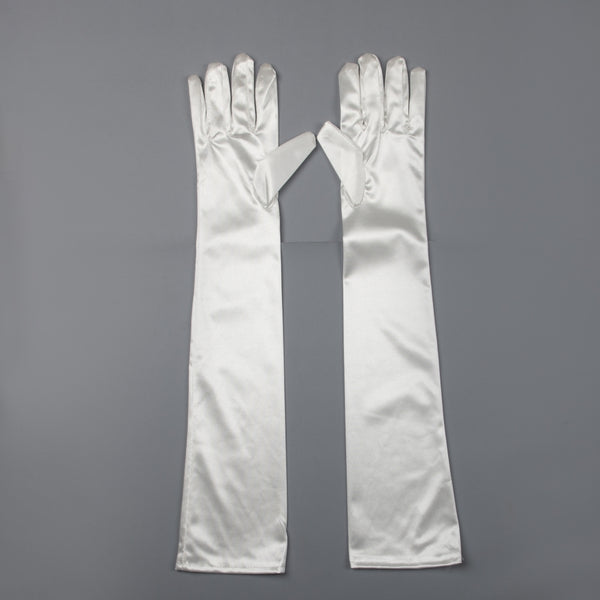 TIPY TIPY TAP FULLFINGER SATIN ELBOW LENGTH GLOVES - PINK