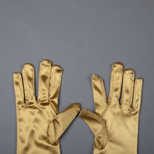 TIPY TIPY TAP FULLFINGER SATIN ELBOW LENGTH GLOVES - GOLDEN
