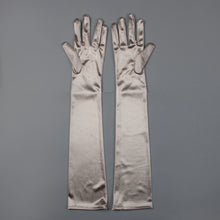 TIPY TIPY TAP FULLFINGER SATIN ELBOW LENGTH GLOVES - CHAMAGNE