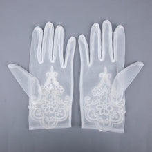 TIPY TIPY TAP FULL FINGER SELF DESIGN GLOVES - IVORY