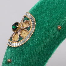 TIPY TIPY TAP PUFFY ETHNIC GOTA HAIRBAND - GREEN