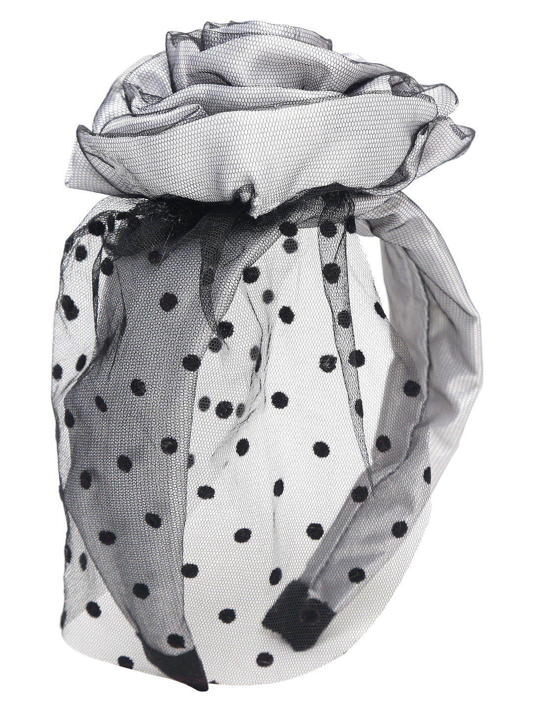 TIPY TIPY TAP ROSETTE VEIL HAIRBAND - WHITE