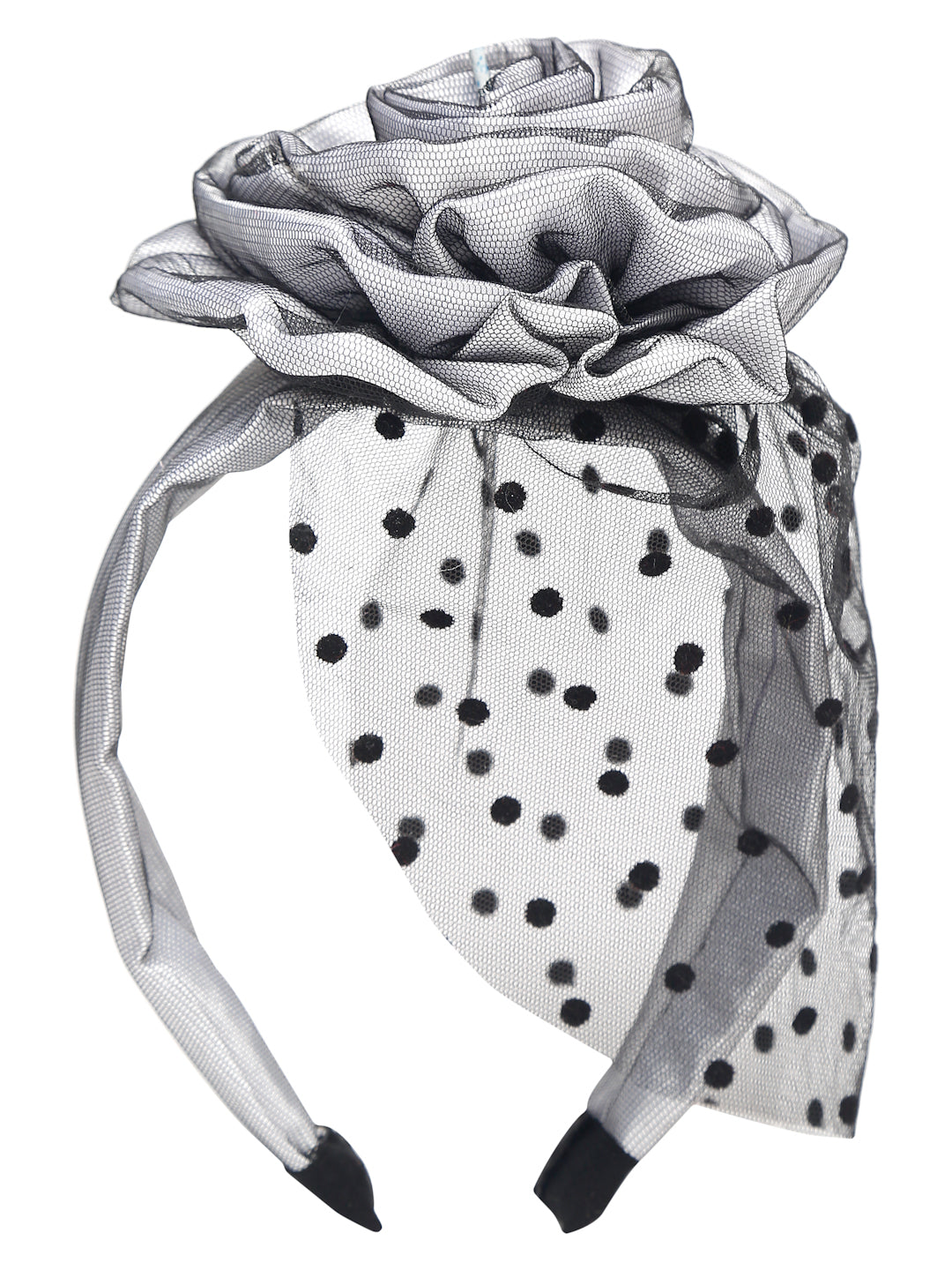 TIPY TIPY TAP ROSETTE VEIL HAIRBAND - WHITE