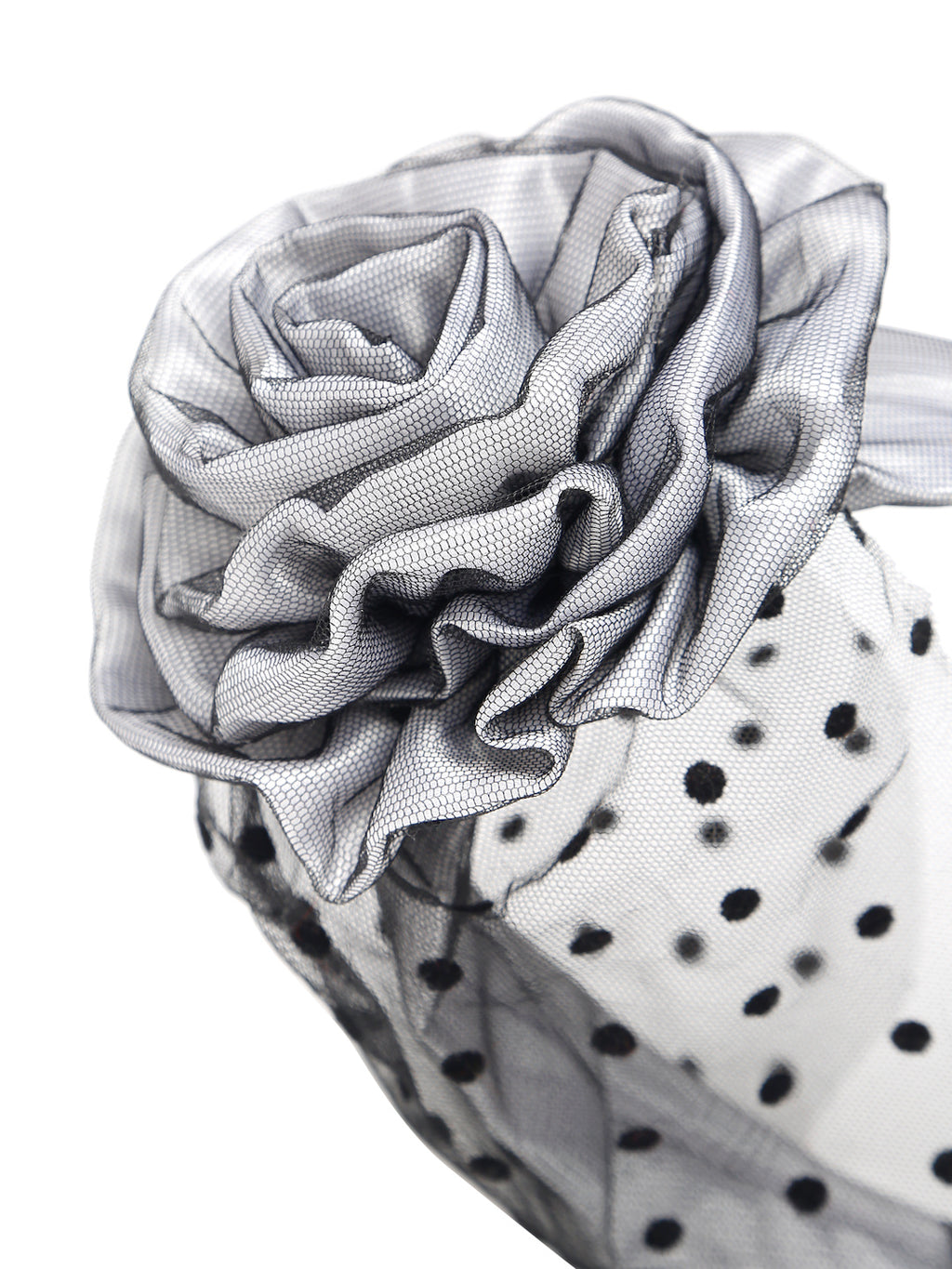 TIPY TIPY TAP ROSETTE VEIL HAIRBAND - WHITE