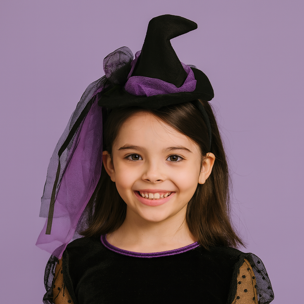 TIPY TIPY TAP WITCH THEME HAIRBAND - BLACK/PURPLE