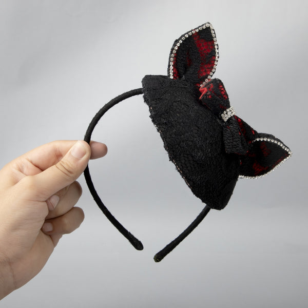 TIPY TIPY TAP HALLOWEEN CAT HAIRBAND - BLACK