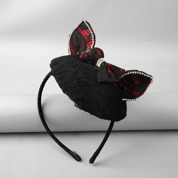 TIPY TIPY TAP HALLOWEEN CAT HAIRBAND - BLACK
