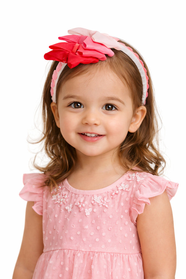 TIPY TIPY TAP  BOWS HAIRBAND - PINK