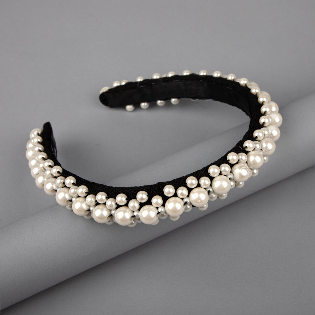 TIPY TIPY TAP PEARL FILLED HAIRBAND - IVORY