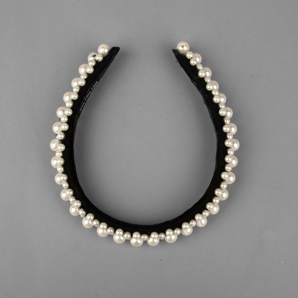 TIPY TIPY TAP PEARL FILLED HAIRBAND - IVORY