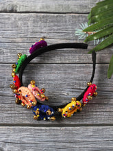 TIPY TIPY TAP MIRROR BROOCH HAIR BAND ATTACHED MAANG TIKKA - MULTICOLOR