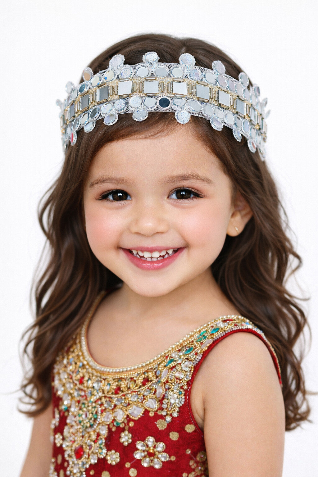 TIPY TIPY TAP MIRROR BEADS HAIR BAND - SILVER