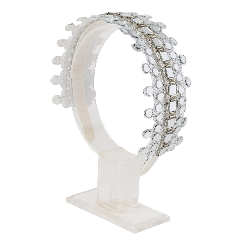 TIPY TIPY TAP MIRROR BEADS HAIR BAND - SILVER