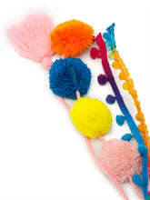 TIPY TIPY TAP POM POM TASSEL HAIR BAND - BLUE