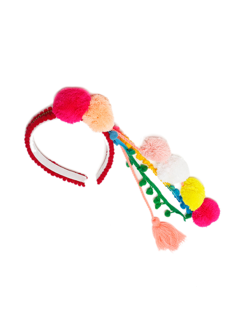 TIPY TIPY TAP POM POM TASSEL HAIR BAND - RED
