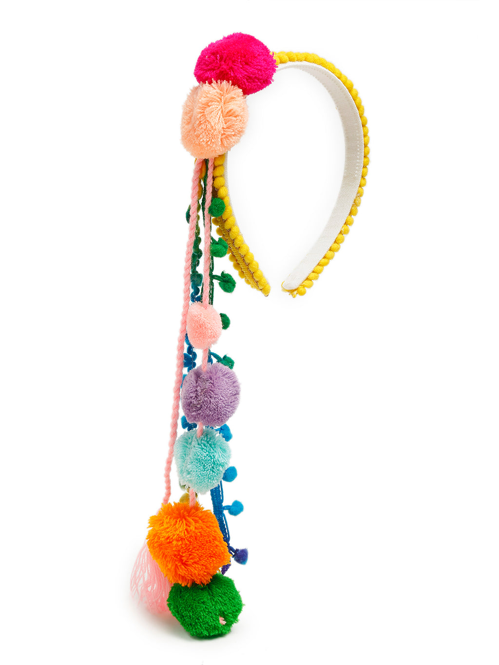TIPY TIPY TAP POM POM TASSEL HAIR BAND - YELLOW
