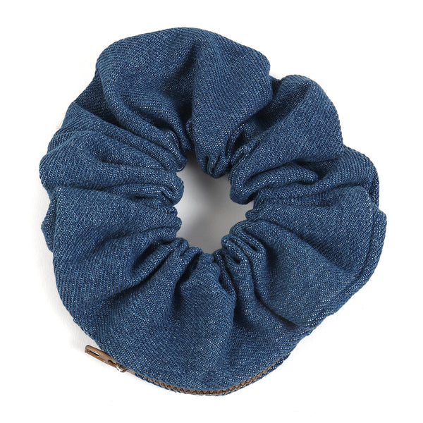 TIPY TIPY TAP POCKET DENIM SCRUNCHIE - BLUE