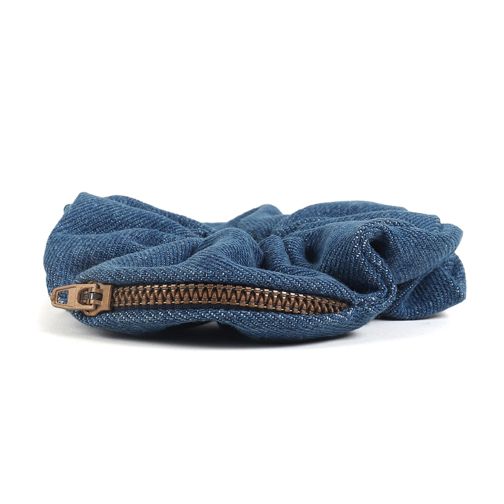 TIPY TIPY TAP POCKET DENIM SCRUNCHIE - BLUE