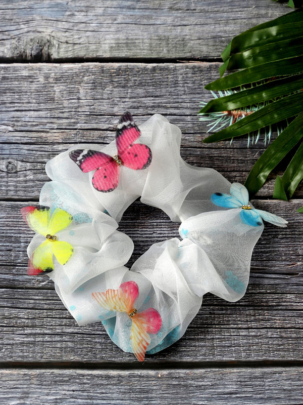 TIPY TIPY TAP BUTTERFLY SCRUNCHIE - BLUE