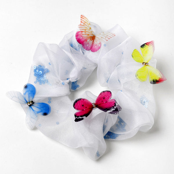 TIPY TIPY TAP BUTTERFLY SCRUNCHIE - BLUE