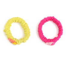 TIPY TIPY TAP SET OF 2 FISH SKINNY SCRUNCHIES - YELLOW/PINK