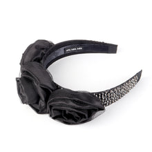 TIPY TIPY TAP EMBELLISHED FLOWER HAIRBAND - BLACK