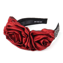 TIPY TIPY TAP EMBELLISHED FLOWER HAIRBAND - RED
