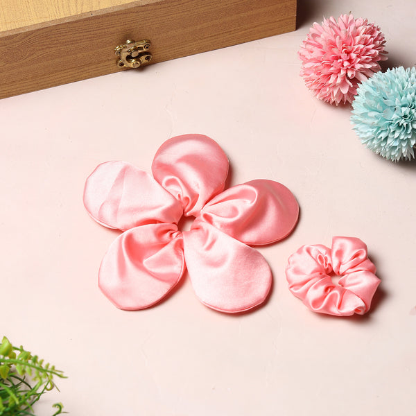 TIPY TIPY TAP FLOWER SHAPE SCRUNCHIE - PINK