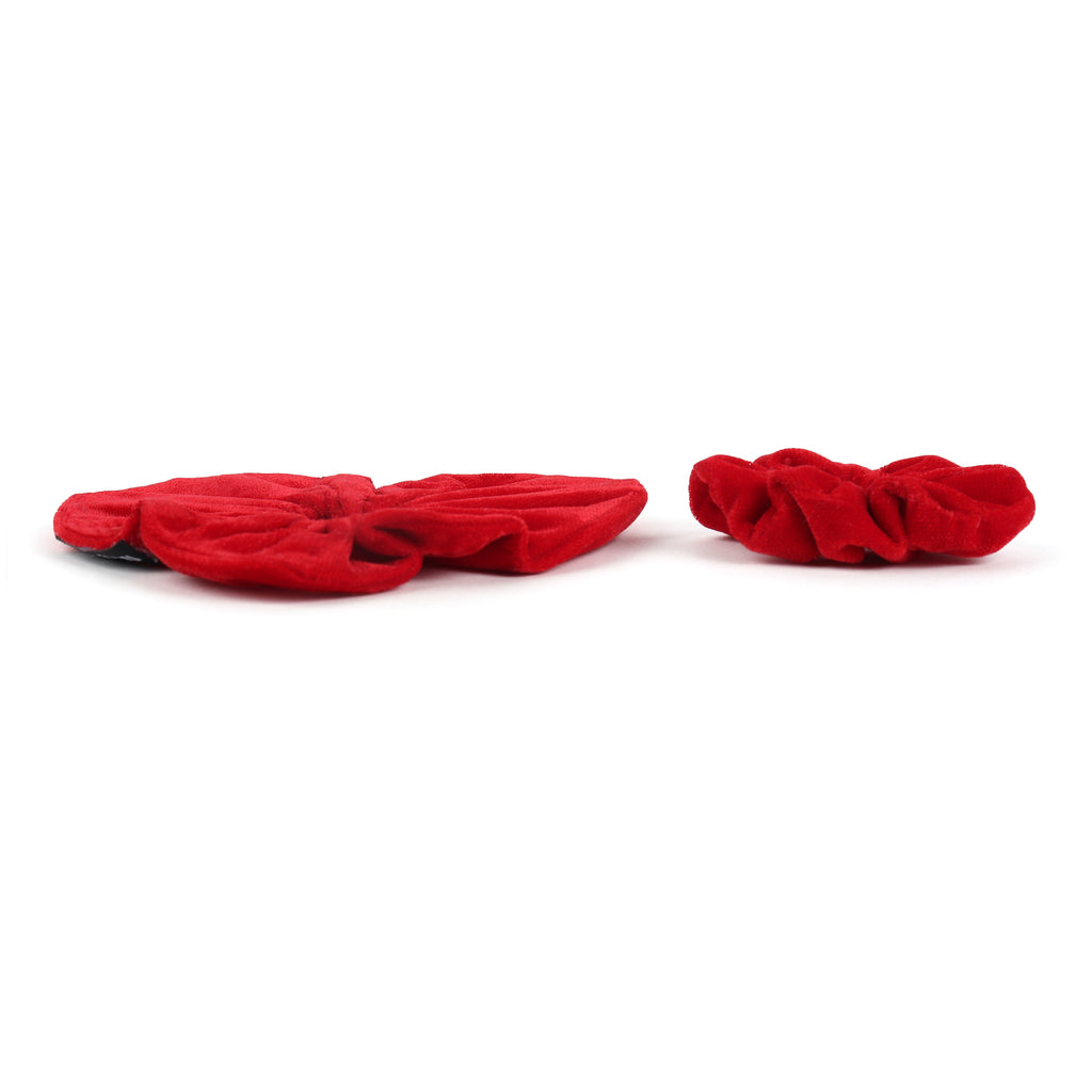 TIPY TIPY TAP HEART SHAPE SCRUNCHIE - RED