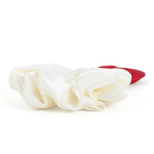 TIPY TIPY TAP 3D HEART SCRUNCHIE - WHITE/RED