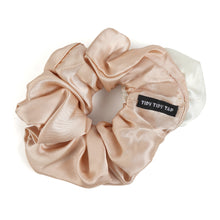 TIPY TIPY TAP  FLOWER SCRUNCHIE - BEIGE/WHITE