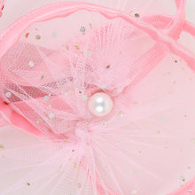TIPY TIPY TAP Baby Girl Pink Net Flower Headband with Pearl Center | Elegant Party Wear Hair Accessory