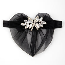 TIPY TIPY TAP STONE EMBELLISHED VEIL HEADBAND - BLACK