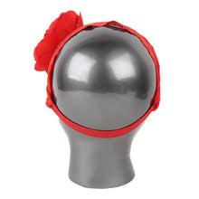 TIPY TIPY TAP Baby Girl Red Lace Floral Headwrap | Elegant Rose Soft Stretch Hair Accessory