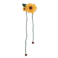 TIPY TIPY TAP Baby Girl Sunflower Headband | Yellow Floral Soft Hair Band with Green Leaf Detail