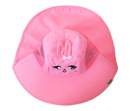 TIPY TIPY TAP UNISEX POLYSTER TAIL CARTOON SUN PROTECTION CAP WITH WHISTLE - PINK