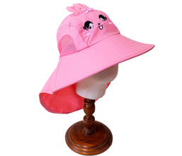 TIPY TIPY TAP UNISEX POLYSTER TAIL CARTOON SUN PROTECTION CAP WITH WHISTLE - PINK
