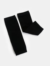 TIPY TIPY TAP SET OF 2 SOLID LEG WARMERS WITH SOCKS - BLACK & WHITE