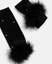 TIPY TIPY TAP FUR LEG WARMER WITH SOCKS & HEADBAND - BLACK