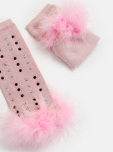 TIPY TIPY TAP FUR LEG WARMER WITH SOCKS & HEADBAND - PINK