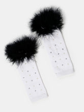 TIPY TIPY TAP FUR LEG WARMER WITH SOCKS & HEADBAND - WHITE