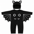 TIPY TIPY TAP BAT ROMPER COSTUME WITH CAP - BLACK