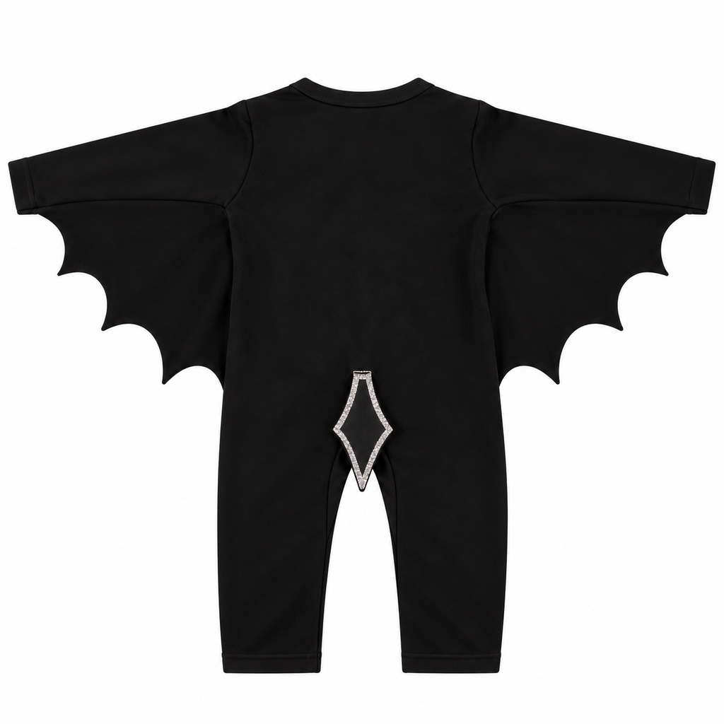 TIPY TIPY TAP BAT ROMPER COSTUME WITH CAP - BLACK