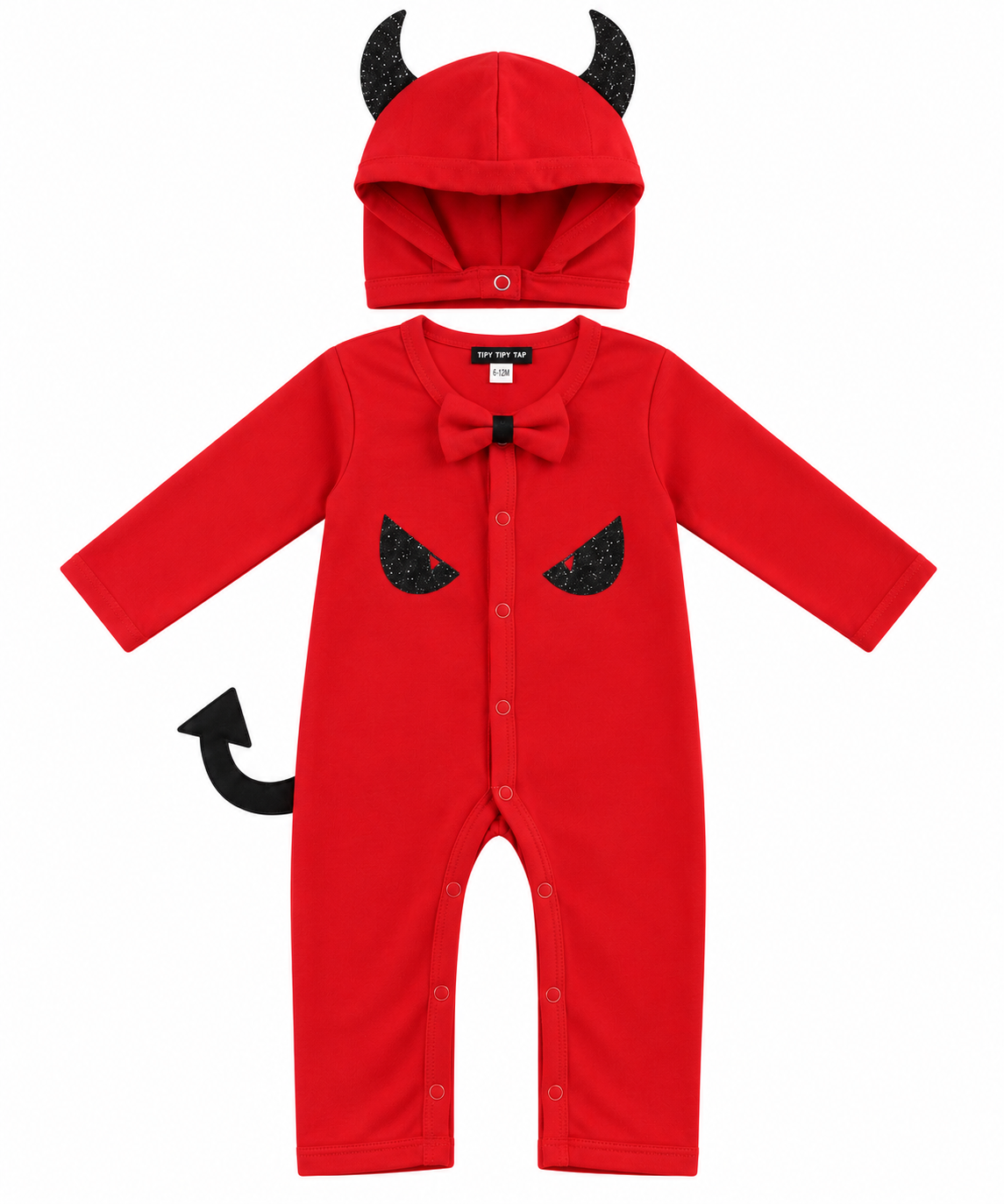 TIPY TIPY TAP DEVIL ROMPER COSTUME WITH CAP - RED